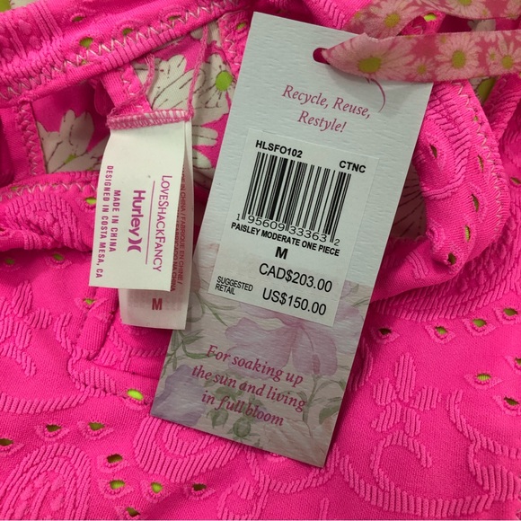 LoveShackFancy x Hurley Eyelet Paisley Moderate One Piece Swimsuit - NWT - Picture 11 of 15